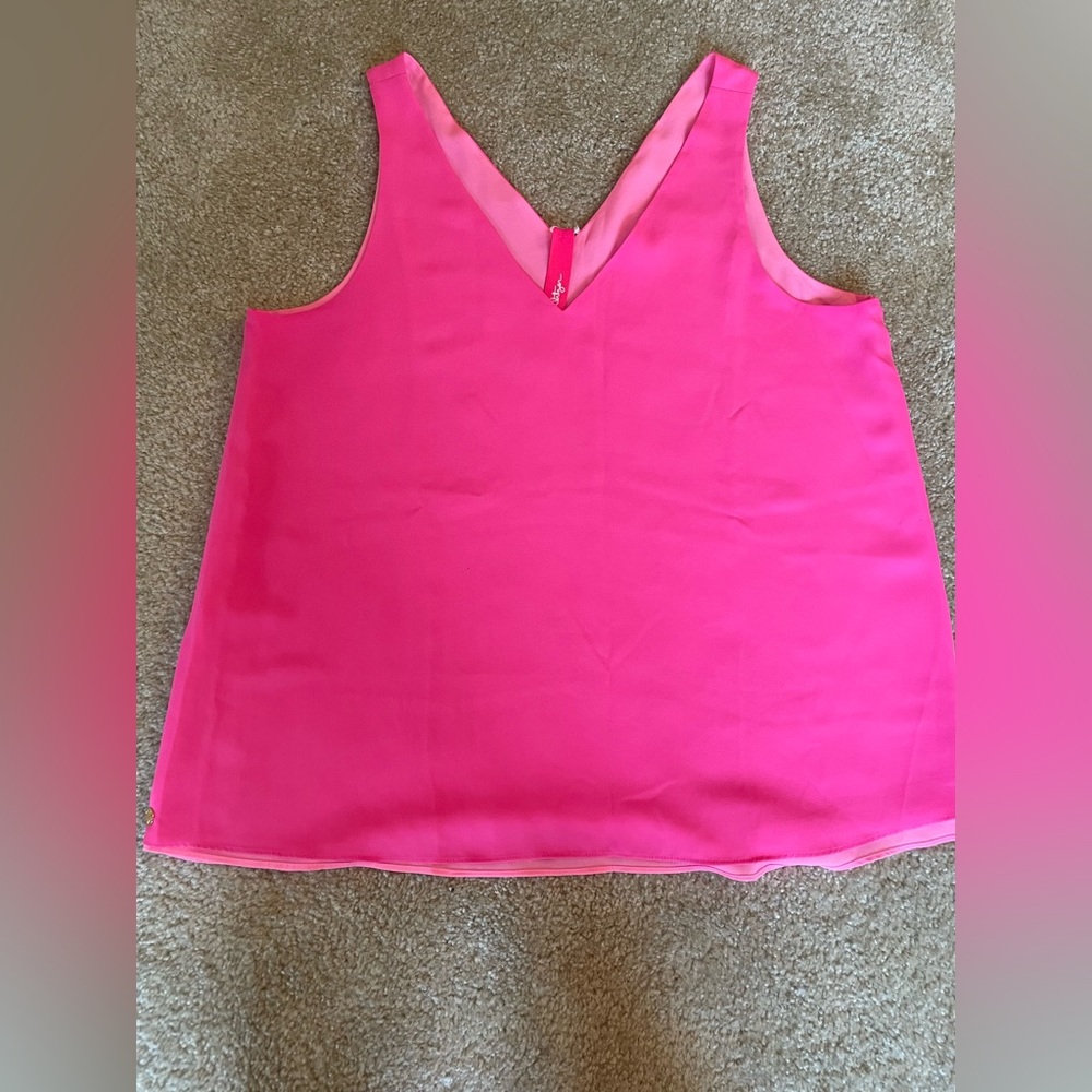 LNWOT- Lilly Pulitzer, Florin Tank Top in Pink Isle, Size L